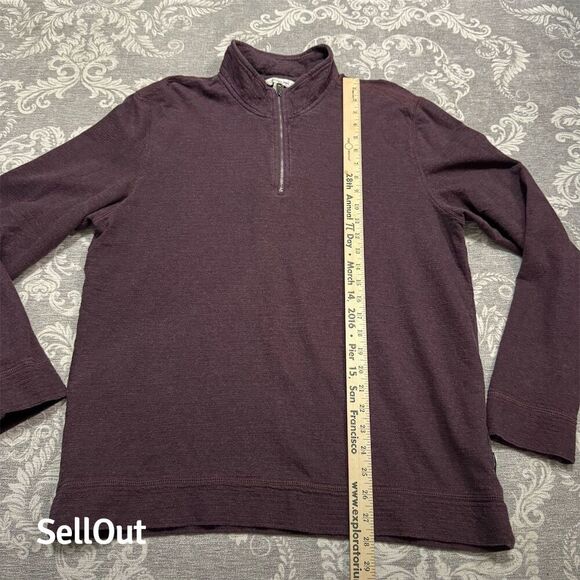 Calvin Klein Men's Purple Quarter Zip Long Sleeve Sweater Size Standard L - Picture 9 of 10